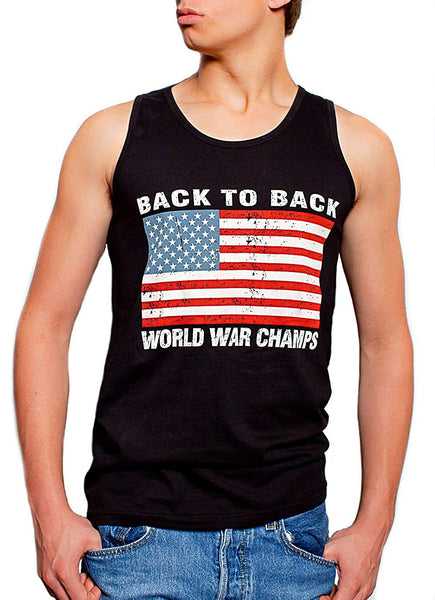 Back To Back World War Champs USA Men's Tank Top Black