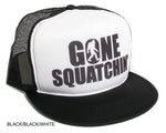 Gone Squatchin’ Flat Bill Black on Black Hat Cap