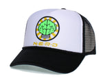 NERD Printed Unisex-Adult One-size Trucker Hat Black/White Glow in the Dark