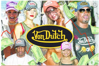 Authentic Vintage Circa 2004 Von Dutch Originals Gold Twill Chris Truckers Cap Hat