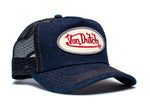 Von Dutch Authentic Vintage Von Dutch Originals Navy Denim Truckers Cap Hat Snapback Y2K