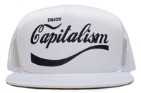 Retro ENJOY CAPITALISM Trucker Baseball Snapback Hat Cap