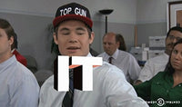 Adam Devine Top Gun Unisex-Adult Cap -One-Size Black/Red