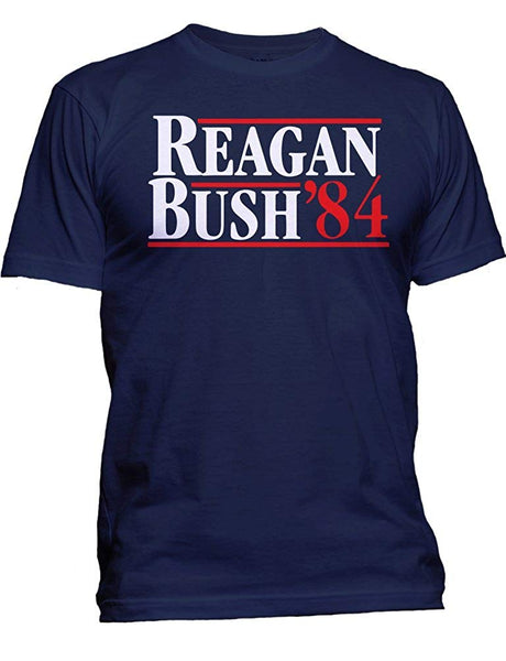 USA Screen Print Direct Men's "Reagan Bush '84" Hip T-Shirt Blue Size XL