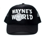 Posse Comitatus Wayne's World Printed Unisex Adult Truckers Hat Cap Black Solid