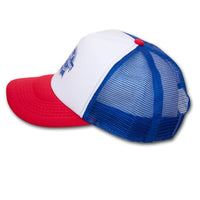 Pabst Blue Ribbon PBR Trucker Hat Red, And Blue
