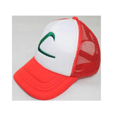 Pokemon Ash Ketchum Unisex-Adult Trucker Hat -One-Size Redl/White