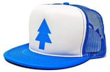 Dippers Blue Pine Tree Unisex-Adult Trucker Hat -One-Size Royal/White