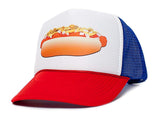 Hot Dog Funny 4th of July Adult- Unisex Hat Cap Multi