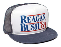 Reagan Bush 84 Campaign Flat Unisex-Adult Trucker Hat -One-Size