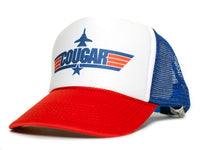 COUGAR Top Gun Unisex-Adult Trucker Cap Hat -One-Size Multi (Red/Royal/White)