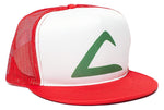 Pokemon Ash Ketchum Flat Unisex-Adult Trucker Hat -One-Size Red/White Printed
