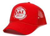 Wake and Bake Humboldt County Funny Adult Truckers Unisex Cap Hat Red
