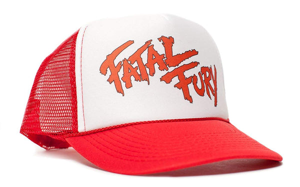 Fatal Fury Unisex-Adult Trucker Hat -One-Size Curved Bill Red/White