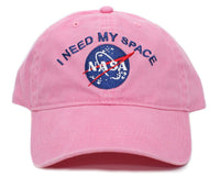 NASA I Need My Space Pigment Dye Embroidered Hat Cap Unisex Adult Multi