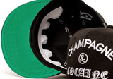 Champagne & Cocaine Embroidered Unisex-Adult Hat One-Size Black/Black