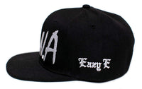 NWA New Eazy E N.W.A Vintage Flat Bill Cap Hat Snapback Unisex Adult Black