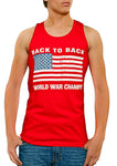 Back To Back World War Champs USA Flag Men's Tank Top Red