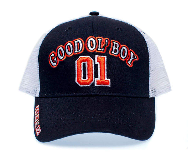 General Lee 01 Truckers Hat Good Ol’ Boy Cap Unisex Adult Black/White