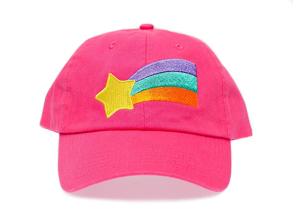 Mabel Rainbow Star Sweater Dad Hat Blue Pines Cap Adult Hot Pink