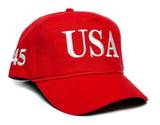 Back To Back World War Champs USA 45 Trump Make America Great Again Embroidered hat One Size Adult Red, White Cap
