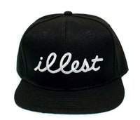 ILLEST Lowered Font Embroidered Unisex-Adult Hat One-Size Black/Black