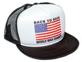 Back To Back World War Champs Flat Bill Unisex-Adult Cap -One-Size