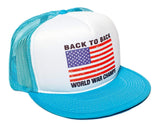 Back To Back World War Champs Flat Bill Unisex-Adult Cap -One-Size
