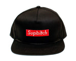 Posse Comitatus Supbitch Funny Hat One Size Flat Bill Cap Unisex Black