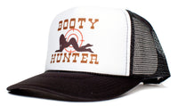 Booty Hunter Unisex – Adult Curved Bill Truckers Cap Hat Snapback Black/White