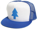 Blue Pine Tree Dipper Gravity Falls Cartoon Hat Cap Flat Bill