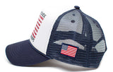 Back To Back World War Champs Champions Hat Cap Trucker Navy/White Curved