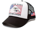 Eagle Back To Back World War Champs Unisex-Adult Cap -One-Size Black/White
