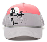 ENDLESS SUMMER Surfing Movie Gray/Pink Hat Cap Trucker Curved