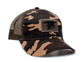 Military Camo Hat Magnum PI Tom Selleck Embroidered Patch Cap Truckers