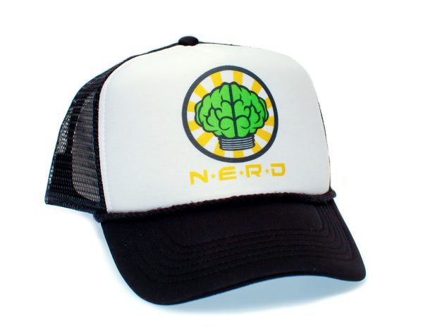 NERD Unisex-Adult One-size Trucker Hat Black/White