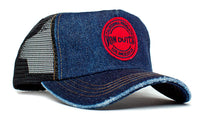 Von Dutch Eric Church California Products Los Angeles Hat Cap Blue Distressed Denim Rare