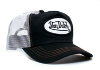 Von Dutch White Mesh Black Front Vintage (2005) Truckers Hat Cap Snap Back