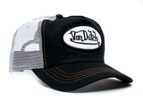 Von Dutch White Mesh Black Front Vintage (2005) Truckers Hat Cap Snap Back