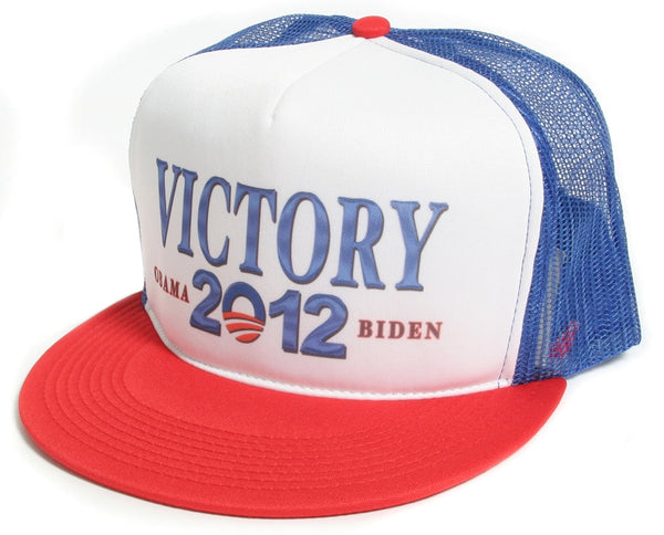 Barack Obama Joe Biden 2012 Campaign Victory Hat Cap Royal Red
